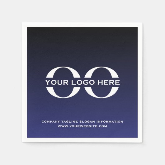 Party für Veranstaltungen mit Firmenlogo Serviette (Vorderseite)