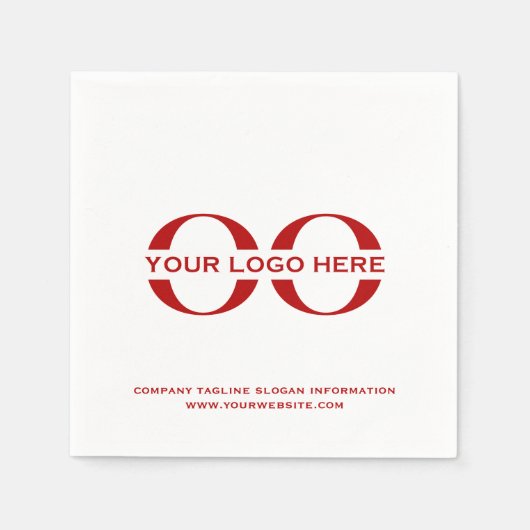 Party für Veranstaltungen mit Firmenlogo Serviette (Vorderseite)