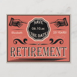 Party für Vintage Altersversorgung Save the Date Ankündigungspostkarte