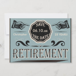 Party für Vintage Altersversorgung Save the Date Einladung