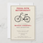 Party für Vintage Fahrradfahrer Einladung (Vorderseite)