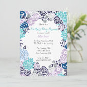 Party für Vintage Pastell-Blume Einladung (Stehend Vorderseite)
