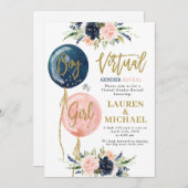 Party für virtuelles Geschlecht Einladung (Vorne/Hinten)