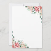 Party für Wasserfarben Herzkranz Einladung (Rückseite)