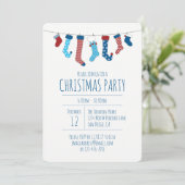 Party für WeihnachtsStrümpfe Einladung (Stehend Vorderseite)