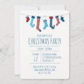 Party für WeihnachtsStrümpfe Einladung (Vorderseite)