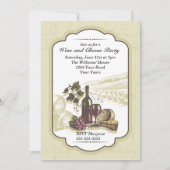 Party für Wein und Käse Einladung (Vorderseite)