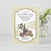 Party für Wein und Käse Einladung (Stehend Vorderseite)