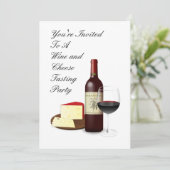 Party für Wein und Käse Einladung (Stehend Vorderseite)
