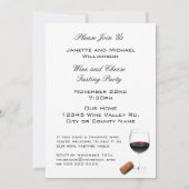 Party für Wein und Käse Einladung (Rückseite)