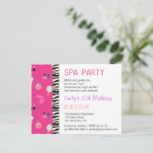 Party für Wellness-Center, für Mädchen Einladung (Stehend Vorderseite)