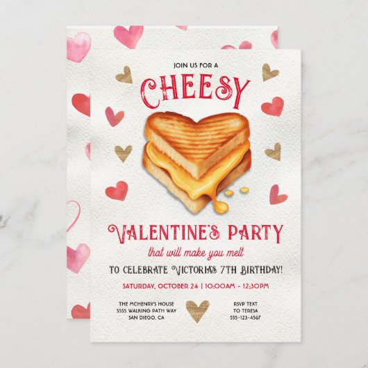 Party "Galentines Day" Einladung (Vorne/Hinten)