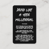 Party Game Cards Visitenkarte (Rückseite)