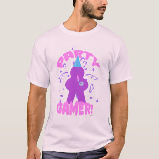 Party Gamer Fun Boardgame Meeple Art T-Shirt
