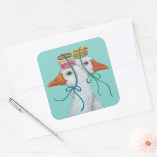 Party Gänse Aufkleber (Umschlag)