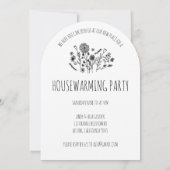 PARTY-Gärtnerei, handgezogene Doodle Einladung (Rückseite)