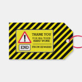 Party-Gast Zickzack Geschenkmarke Geschenkanhänger (Vorderseite (Horizontal))