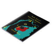 Party Gästebuch, Name, Aquamariner Hundespirale Notizblock (Linke Seite)