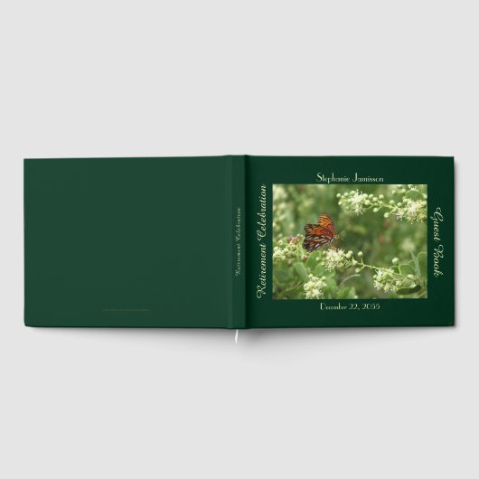 Party Gästebuch, Orange Butterfly Gästebuch (Voll)