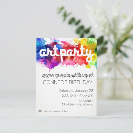 Party Geburtstag Einladung (Stehend Vorderseite)