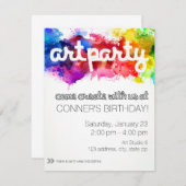 Party Geburtstag Einladung (Vorne/Hinten)