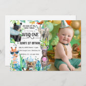 Party Geburtstag Safari Einladung (Vorne/Hinten)