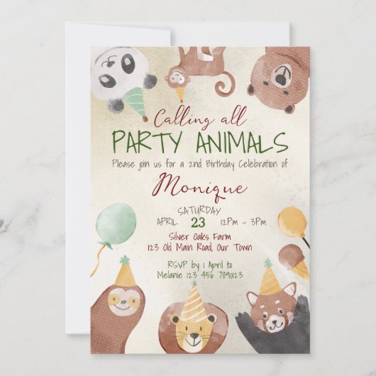 Party Geburtstagsfeier Einladung (Vorderseite)