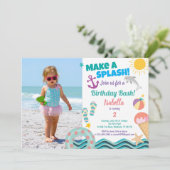 Party-Geburtstagsgeschenk-Einladung Foto Einladung (Stehend Vorderseite)