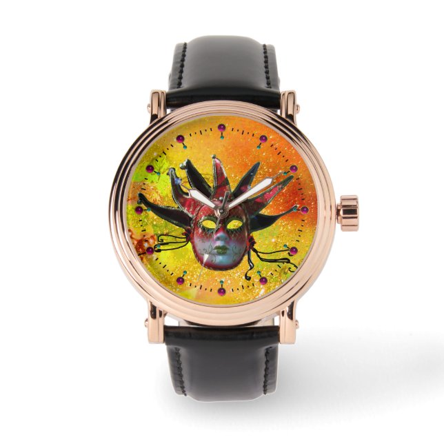 PARTY Gelb Armbanduhr (Vorderseite)