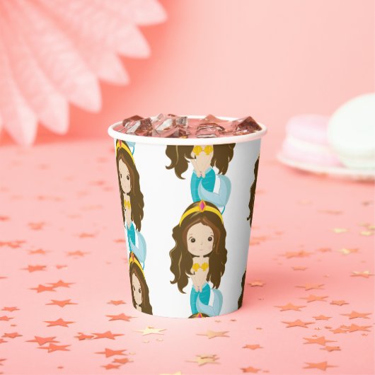 Party gelbe Meerjungfrauen Papiertüten Pappbecher (Insitu)