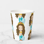 Party gelbe Meerjungfrauen Papiertüten Pappbecher (Rückseite)