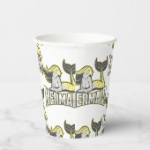 Party gelbe Meerjungfrauen Papiertüten Pappbecher (Rechts)