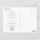 Party "Gender Reveal Modern Elephants" Postkarte (Rückseite)