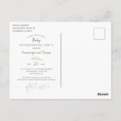 Party "Gender Reveal Modern Elephants" Postkarte (Rückseite)