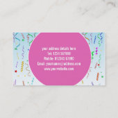 Party-Geschäfts-Karte Visitenkarte (Rückseite)