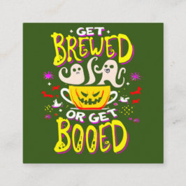 Party-Geschenk für das lustige Halloween-Kaffeekar Quadratische Visitenkarte