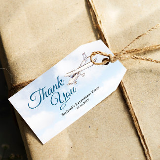 Party-Geschenk-Tag mit Flugzeug-Design 3 Geschenkanhänger