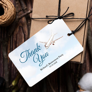 Party-Geschenk-Tag mit Flugzeug-Design Geschenkanhänger