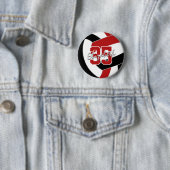 Party-Geschenke der Red Black Volleyball Mannschaf Button (Beispiel)