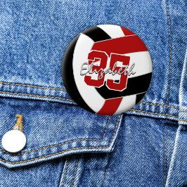 Party-Geschenke der Red Black Volleyball Mannschaf Button
