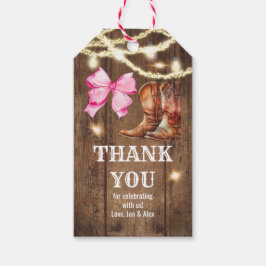 Party-Geschenkmarke für Stiefel oder Bows Gender R Geschenkanhänger