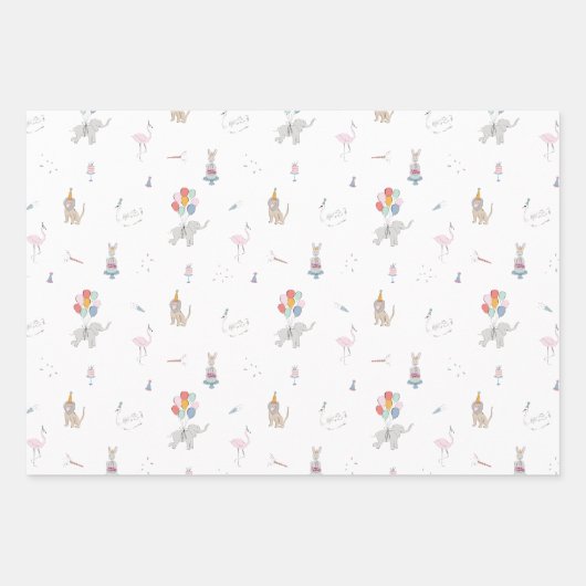 Party Geschenkpapier Set (Vorderseite)