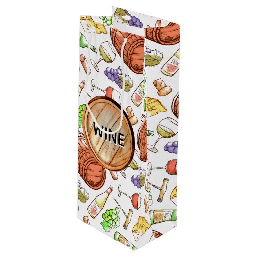 Party  geschenktüte für weinflaschen (Vorderseite Schrägansicht)