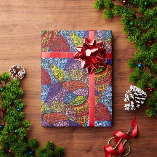 Party-Geschenkverpackungsrolle - Groovy Geschenkpapier (Feiertagsgeschenk)