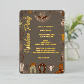 Party geschlechtsneutraler Western Folieneinladung (Stehend vorne)