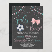 Party "Geschlechtsspezifische Ziele oder Bögen" Einladung (Vorne/Hinten)