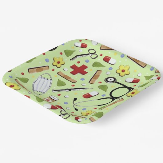 Party Gesundheitswesen Pappteller (Gewinkelt)