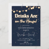 Party-Getränke für die Hausarbeit sind im Haus Einladung (Vorderseite)