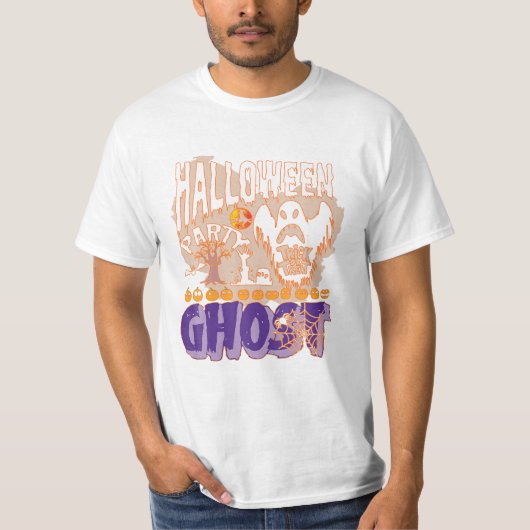Party Ghost Funny T-Shirt (Vorderseite)