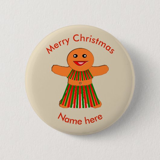 Party Gingerbrei Custom Button (Vorderseite)